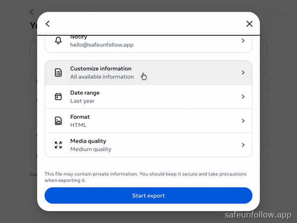 Select Only "Followers and following"